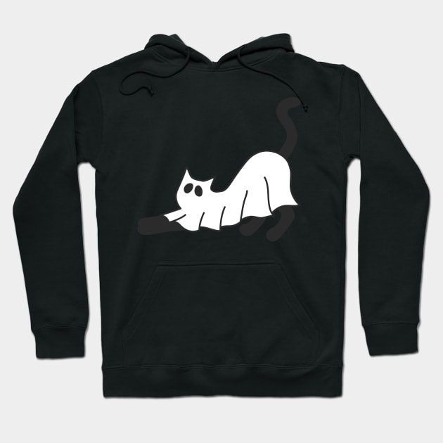 cute Black Cat Ghost Hoodie by elhlaouistore